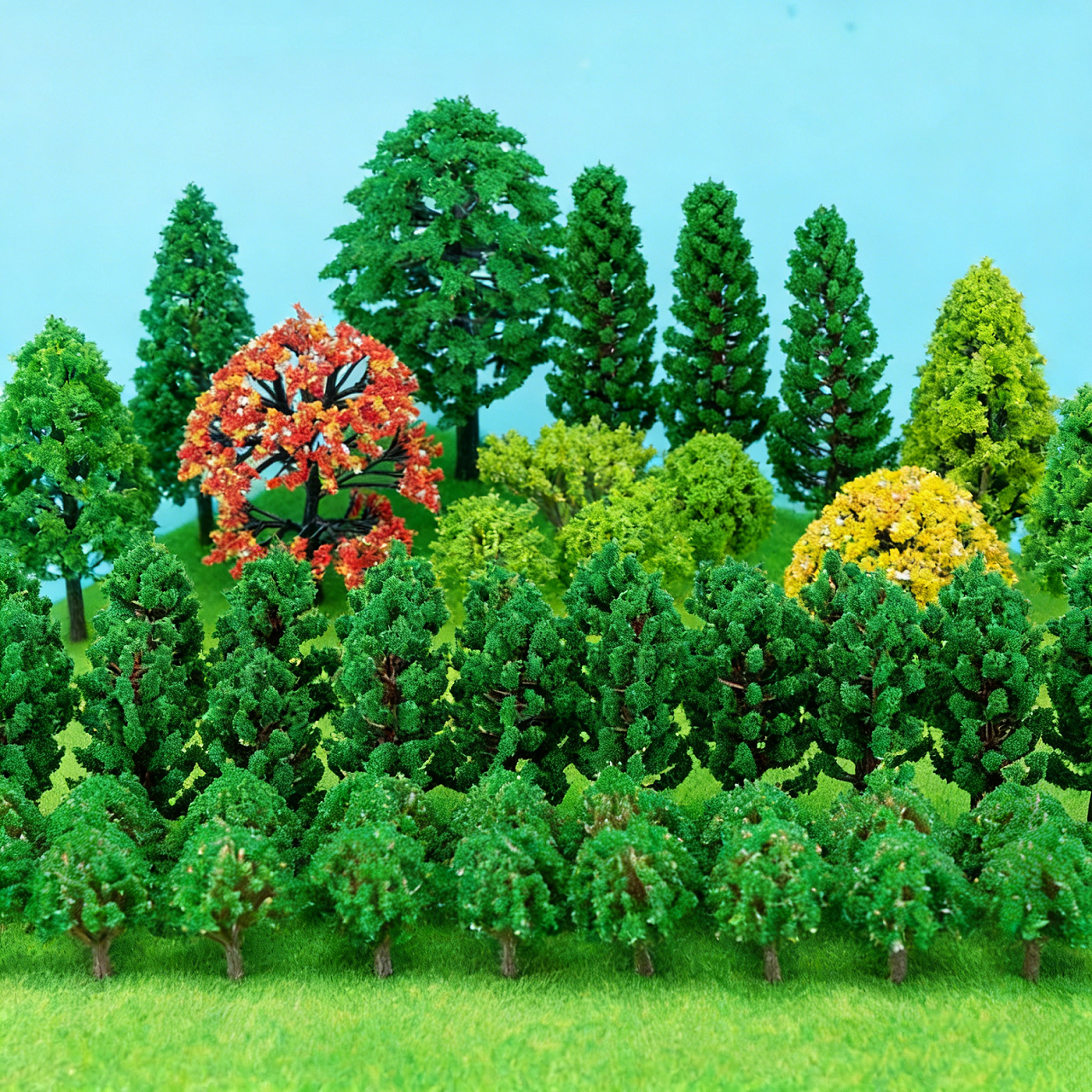 Model Kit Train - HO Scale Model Trees Railway Scenery