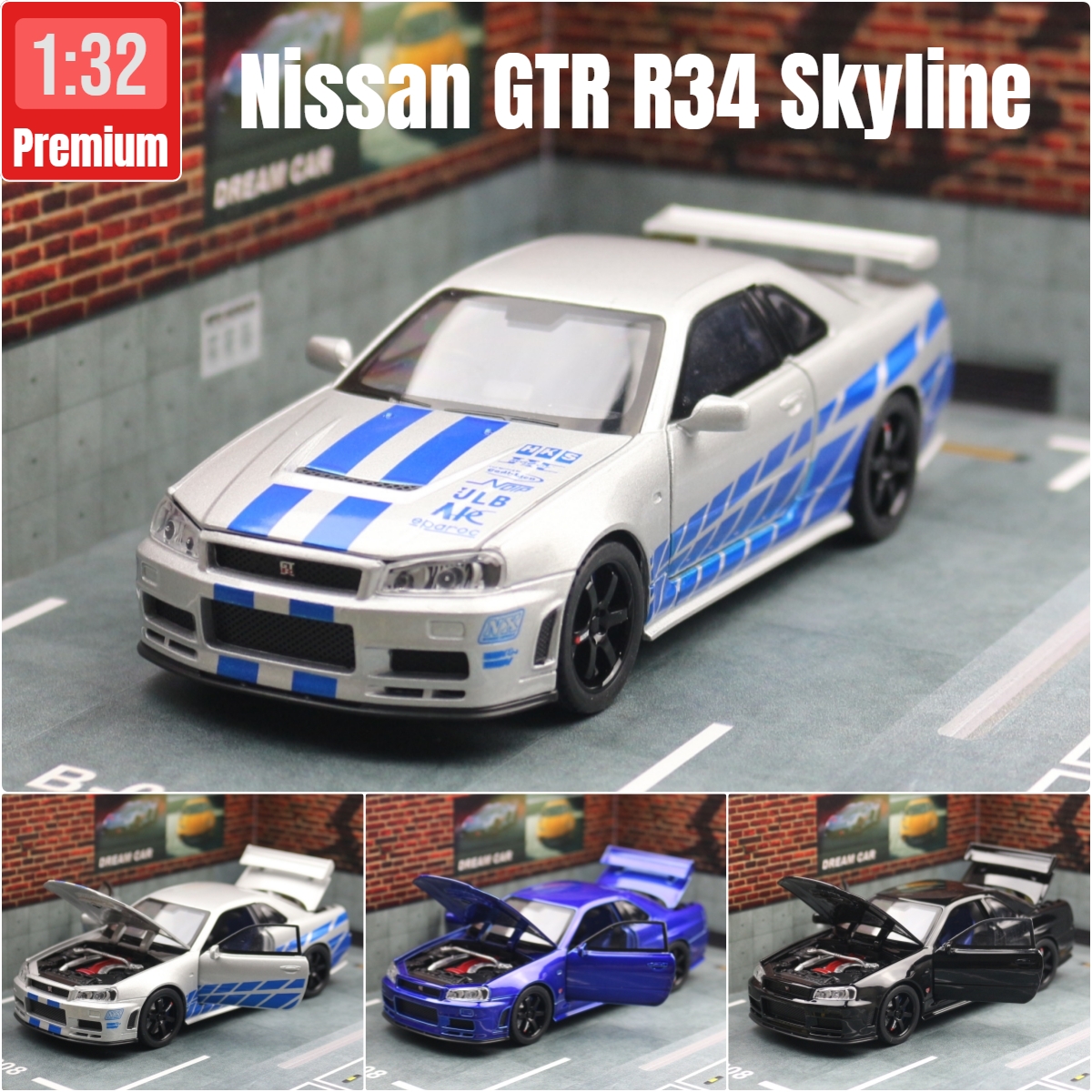 1/32 Nissan Skyline GTR R34 JD - مراجعة Model Kit Nissan Skyline وسعره