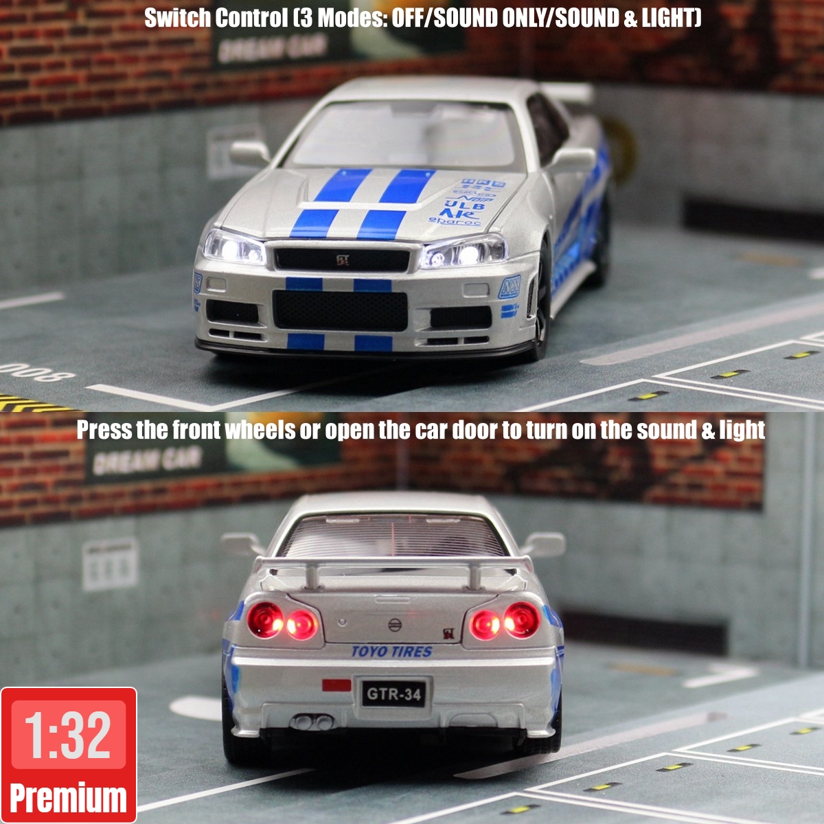 1/32 Nissan Skyline GTR R34 JD - مراجعة Model Kit Nissan Skyline وسعره