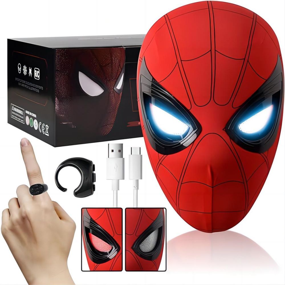 Movie Spidey Mask Eyes Glowing - مراجعة Model Kit Spiderman وسعره