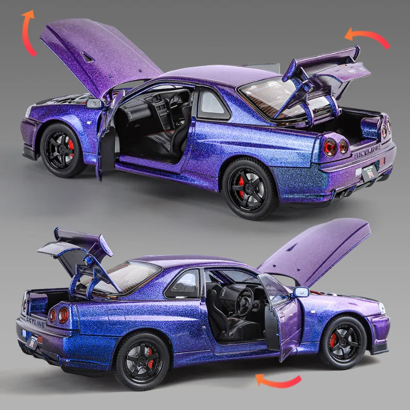1:24 Nissan GTR R34 Skylin Fas - مراجعة Model Kit Nissan Skyline وسعره