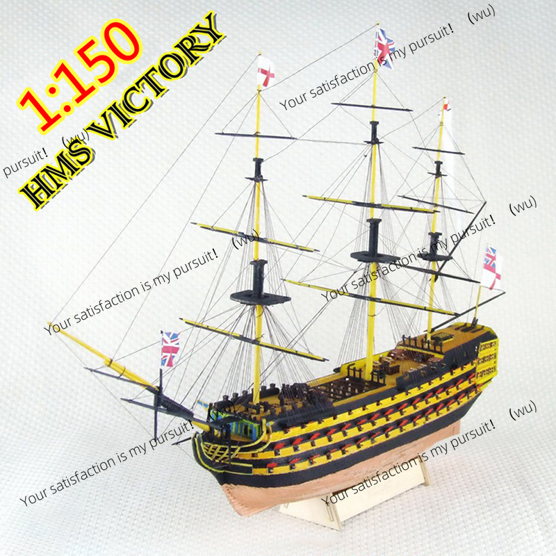 1Set 1:150 Sailing Boat Model  - مراجعة Model Kit Hms Victory وسعره