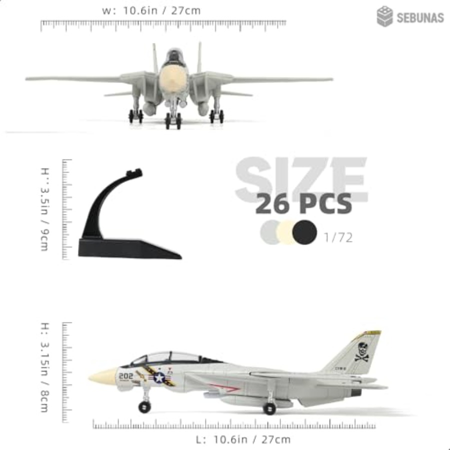 F-14 Tomcat 3D Quick Build Mod - مراجعة Model Kit Jet وسعره