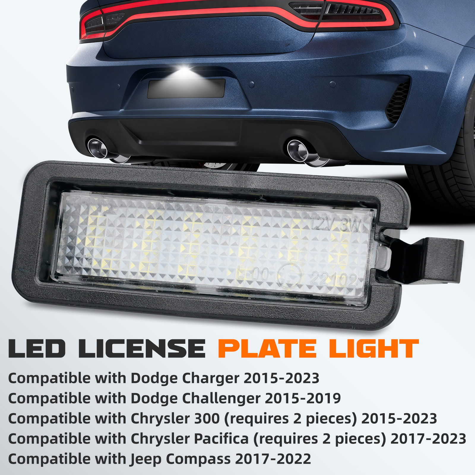 LED License Plate Light For Do - مراجعة Model Kit Dodge Charger وسعره