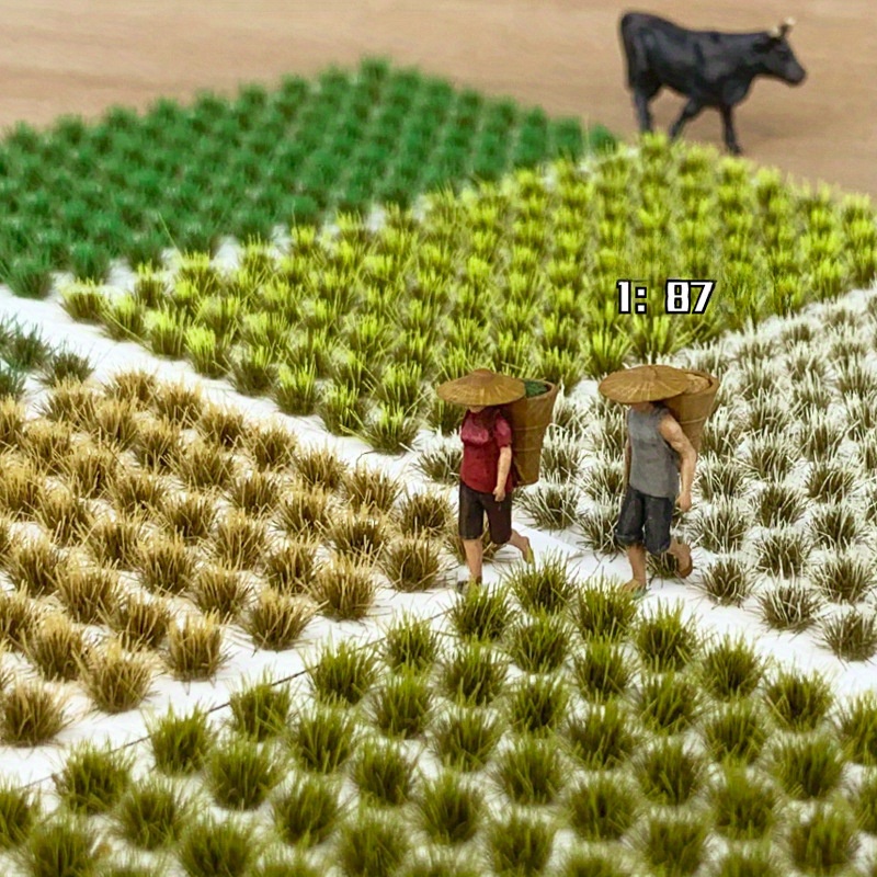 104pcs/pack Static Grass Tuft, - مراجعة Model Kit Train وسعره