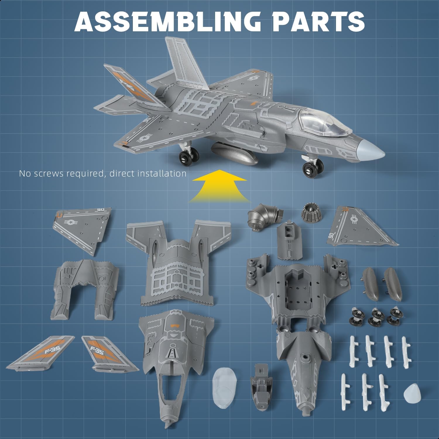 1:72 Scale F-35 Fighter Jet Qu - مراجعة Model Kit Jet وسعره