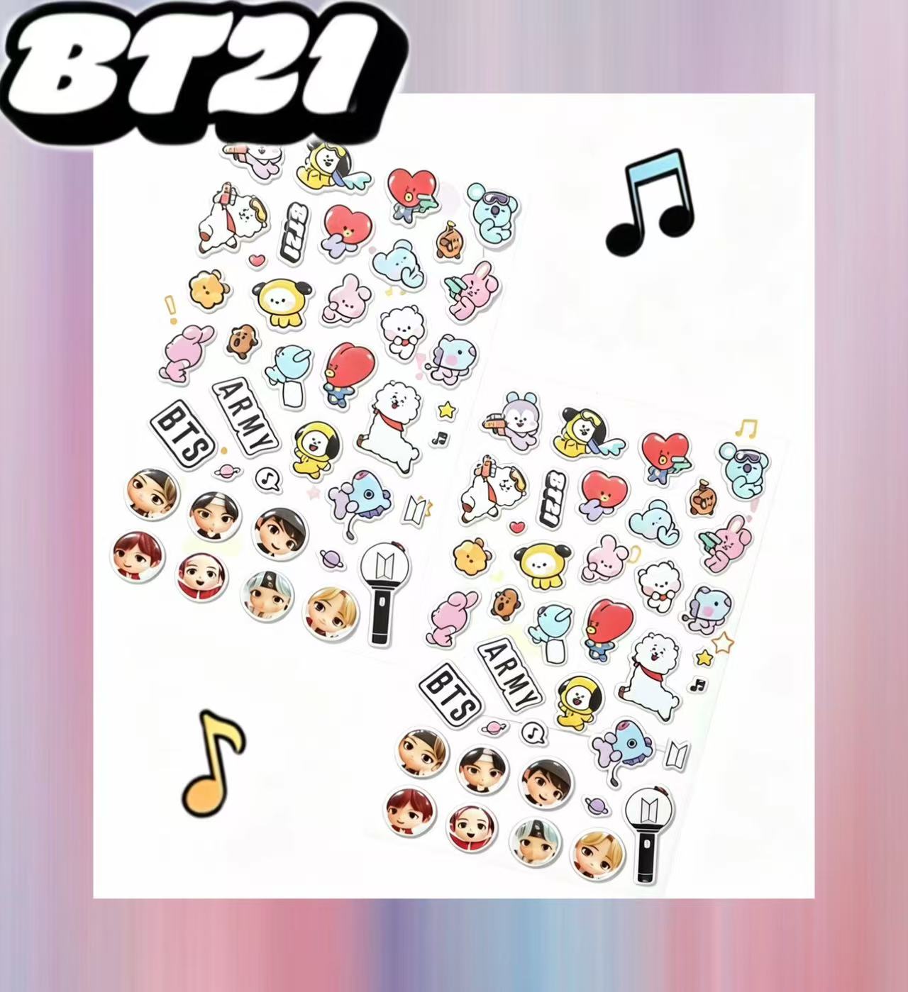 BT21 3D Bubble Stickers Cute C - مراجعة Model Kit Decals وسعره
