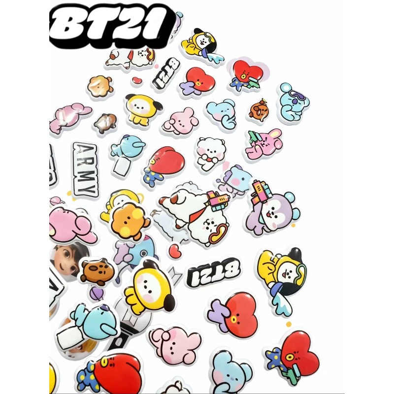 BT21 3D Bubble Stickers Cute C - مراجعة Model Kit Decals وسعره