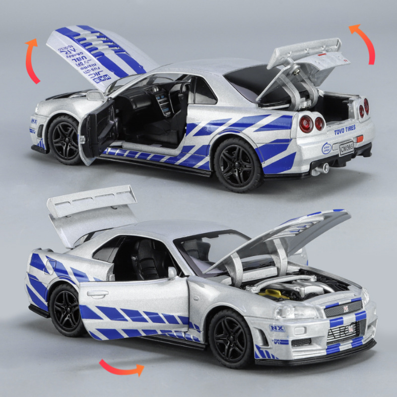 1:32 Skyline Ares GTR R34 Allo - مراجعة Model Kit Nissan Skyline وسعره