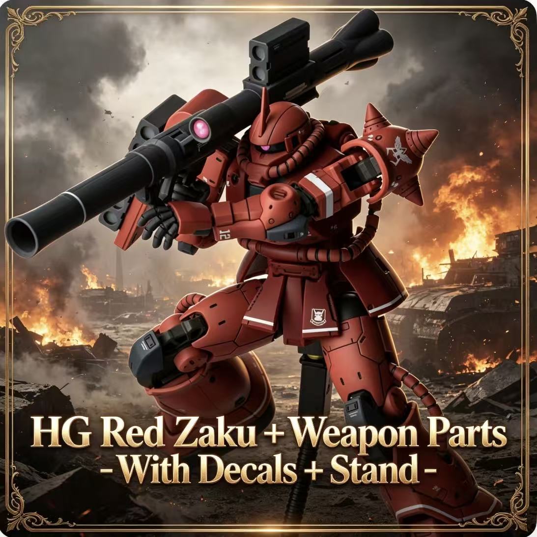 024HG Char's Custom Old Type R - مراجعة Model Kit Zaku وسعره