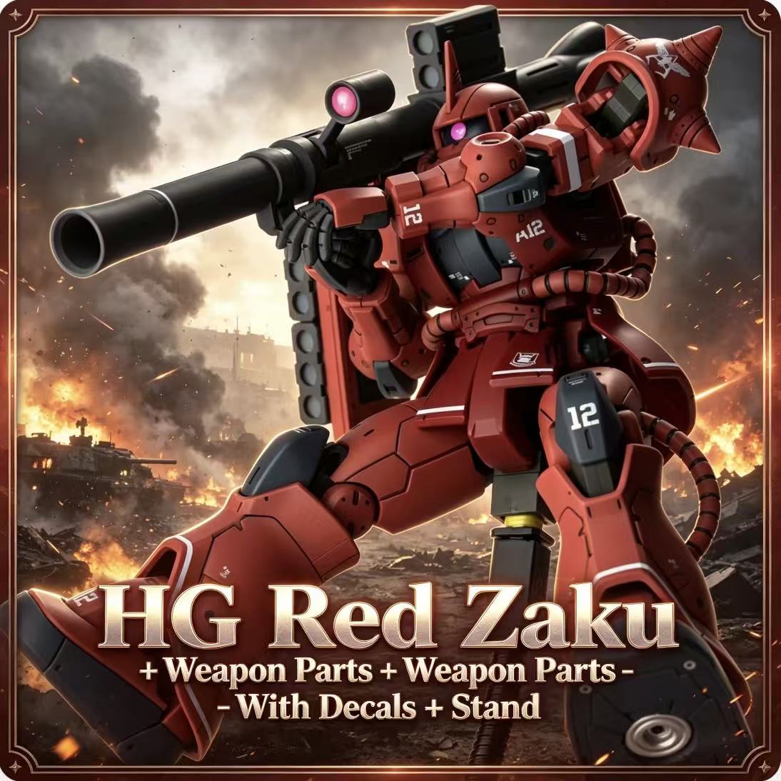 024HG Char's Custom Old Type R - مراجعة Model Kit Zaku وسعره